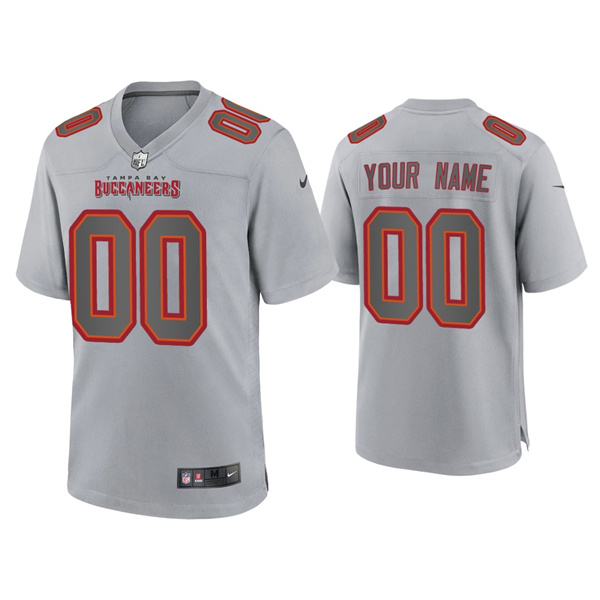 Men's Tampa Bay Buccaneers Active Player custom Gray Atmosphere Fashion Stitched Game Jersey